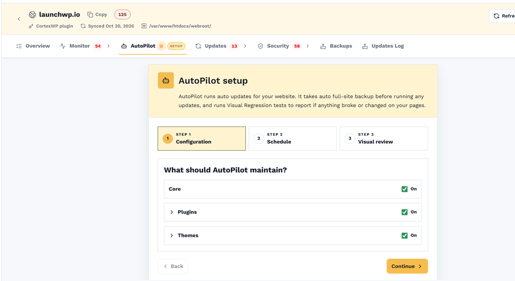 CortexWP AutoPilot updates